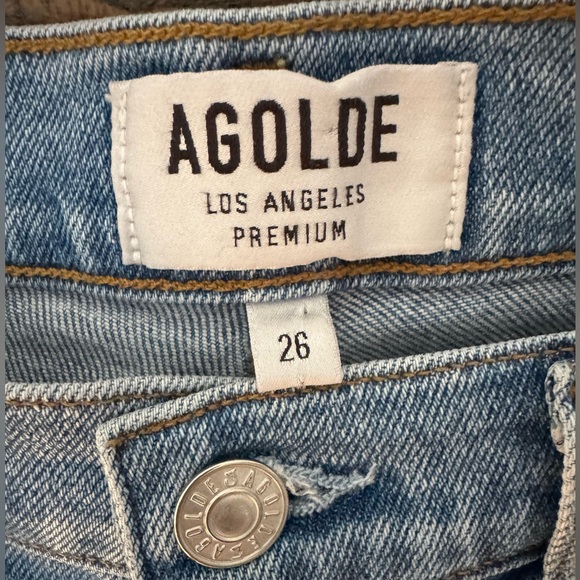 Agolde Women's High Rise Nico Jeans in Light Blue - Picture 3 of 8